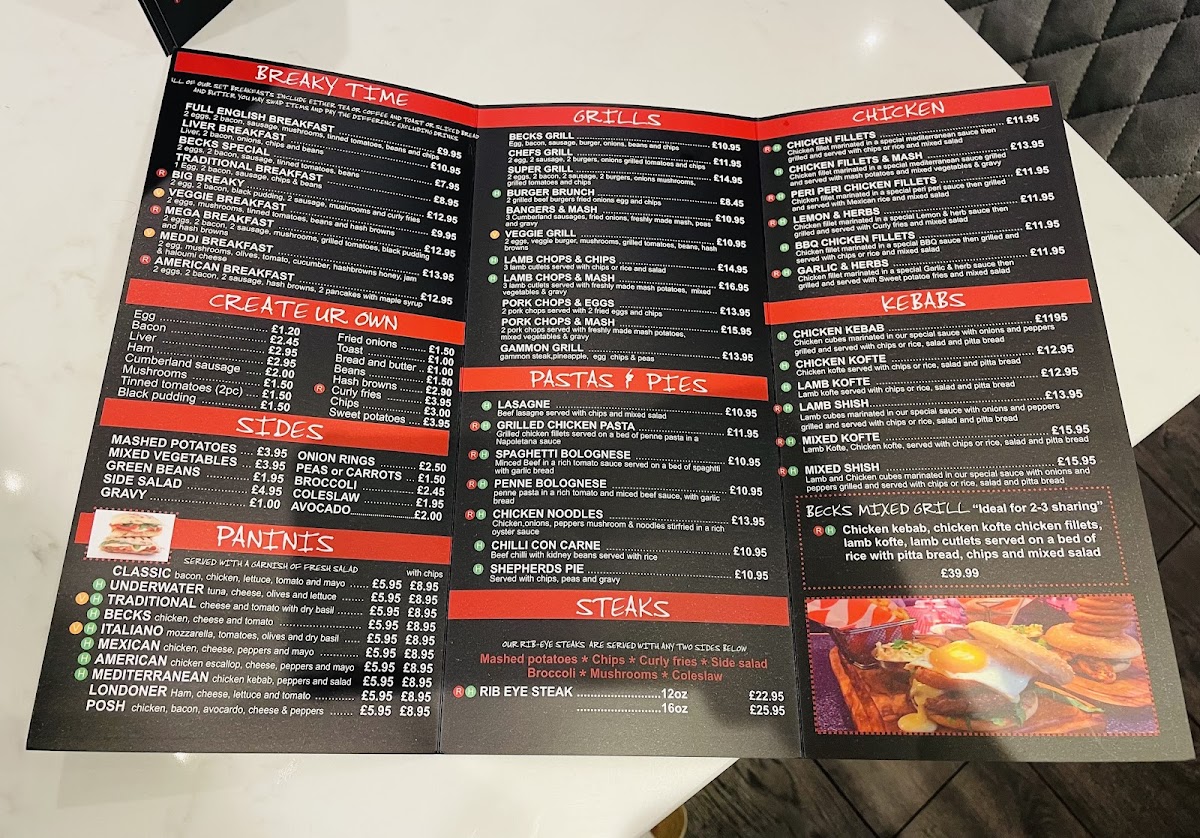 Becks Cafe Menu - Image 3